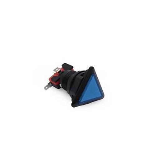 40mm 12V Üçgen Işıklı Oyun Makinesi Butonu - Mavi