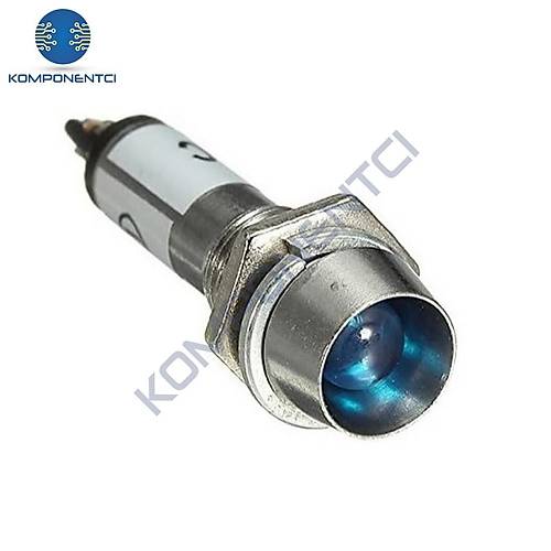 IC-225 8mm Sinyal Lambası Metal 220V Mavi