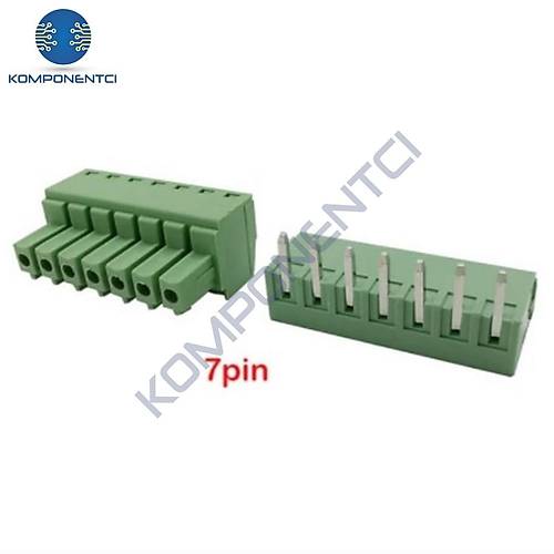7 Pin 3.81mm Geçmeli 90C Takım Klemens