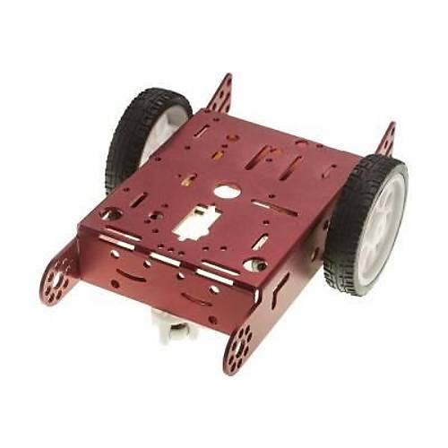 2wd mBot Alüminyum Araç Kiti - Kırmızı (Motor ve Tekerlek Dahil)