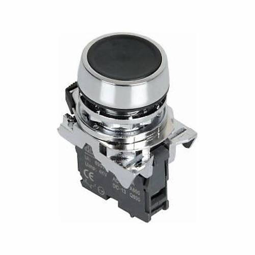 ISM-BA21 Metal Yaylı Push Buton - Siyah