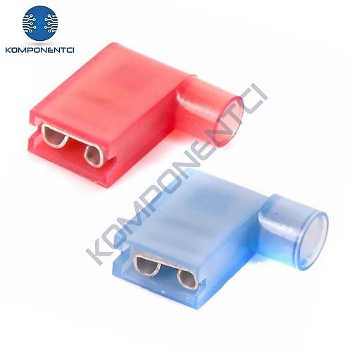 TFDEB - 2862 1.5-2.5mm2 Tam İzoleli Polyamid Bayrak Tip Terminal Kablo Ucu Mavi 100 Adet