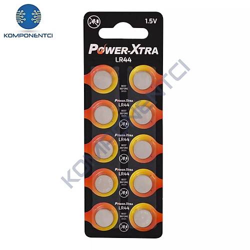 Power-Xtra 1.5V LR44 Alkalin Düğme Pil 10'lu Kart Paket