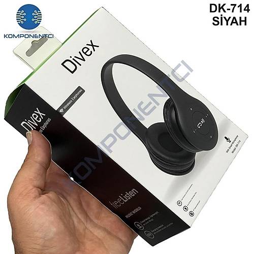 Divex Kulak Üstü Kablosuz Bluetooth Kulaklık Siyah DK-714