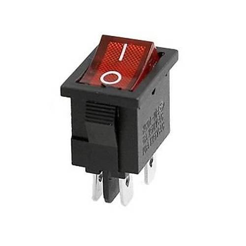 KCD1 Kırmızı Işıklı On/Off Anahtar 4 Pin