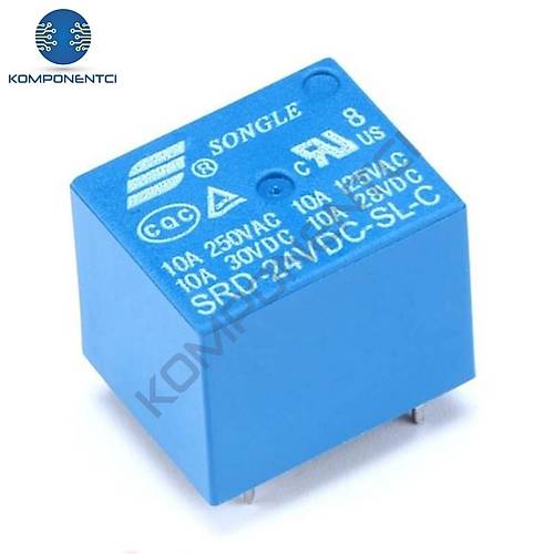 Songle 24V Minyon Spot Röle SRD-24VDC-SL-C