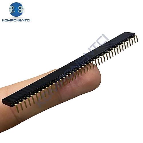 Dişi Pin Header 40 Pin 2.54mm 1x40 Tek Sıra 90°