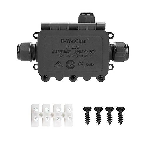 EW-M2068-3T 3-Yollu Su Geçirmez Kablo Bağlantı Kutusu