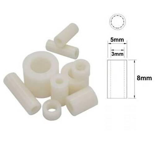 5x8mm Led Distans (Standoff) - Beyaz