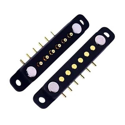 6-Pin 2.54mm 90C Pogo Pin Manyetik Konnektör Takımı - Kulaklı