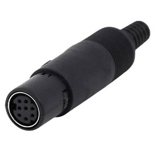 8 Pin Dişi Mini DIN Konnektör