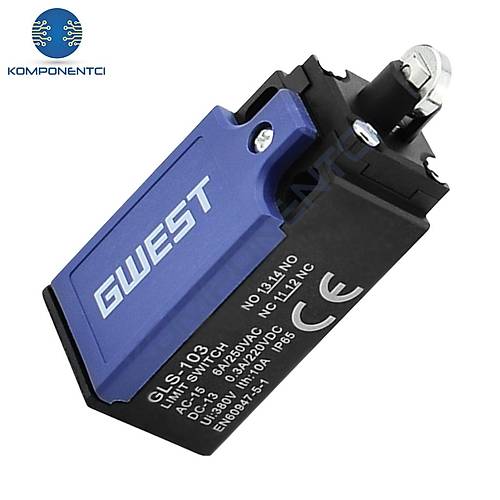 Gwest GLS-103 Dikey Metal Makaralı Limit Switch 1NO + 1NC