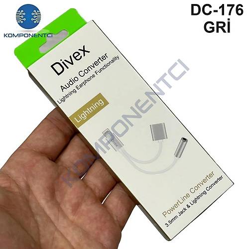 Divex Lightning Kulaklık ve Şarj Çoğaltıcı Adaptör Gri DC-176