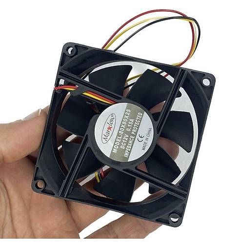 IC-216 Kare Fan 80x80x25mm 12V DC 3 Kablo