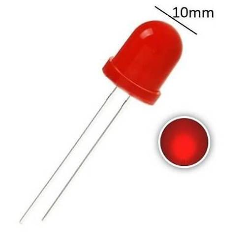 10mm Kırmızı Led - 10 Adet