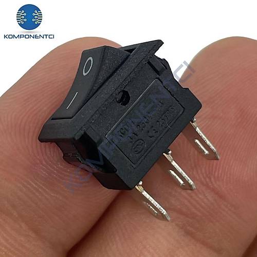 IC-125B-3 Mini Dikdörtgen Işıksız On-Off Anahtar 3 Pin