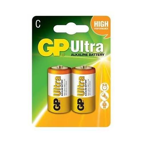 GP Ultra 2'li LR14 C Size Alkalin Pil - GP14AU