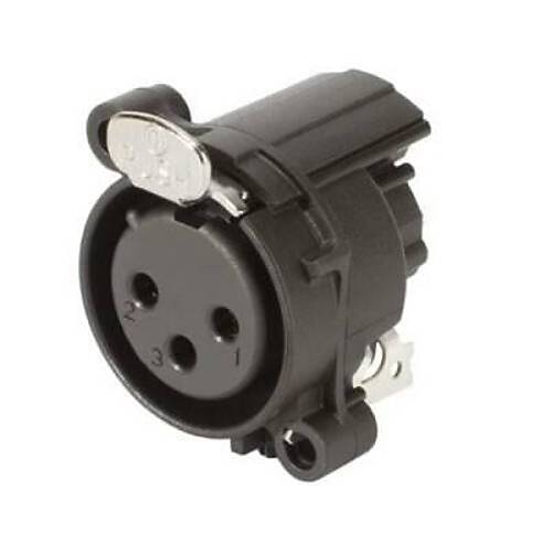 XLR Konnektör Panel Tipi Dişi - 3 Pin Plastik