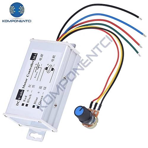 9-60V 20A PWM DC Motor Hız Kontrol Modülü