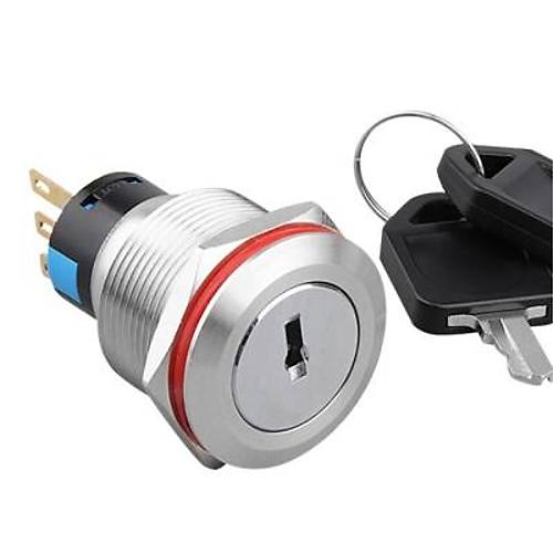 WD22Y-P1 22mm Anahtarlı Mandal Buton 1NO+1NC