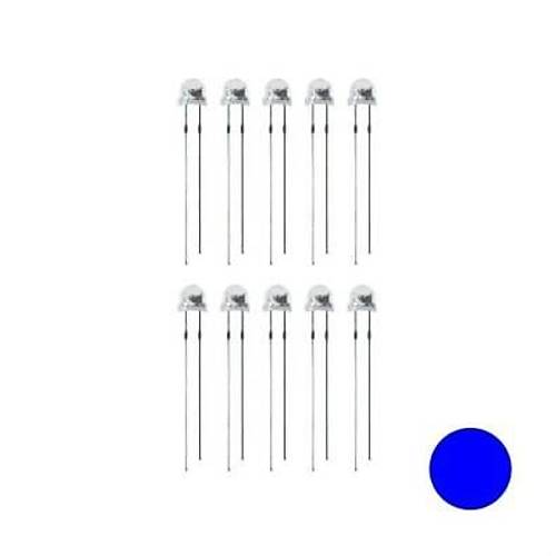 4.8mm Mavi Mantar Led Paketi - 10 Adet