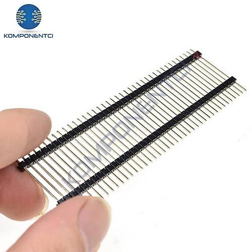 Erkek Pin Header 40 Pin 32 mm 2.54mm 1x40 180° Tek Sıra Çift Yönlü