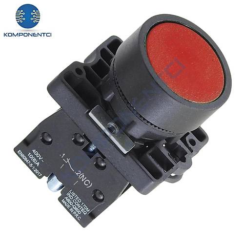 LAY5-EA42 22mm Buton Normalde Kapalı Kontak Kırmızı