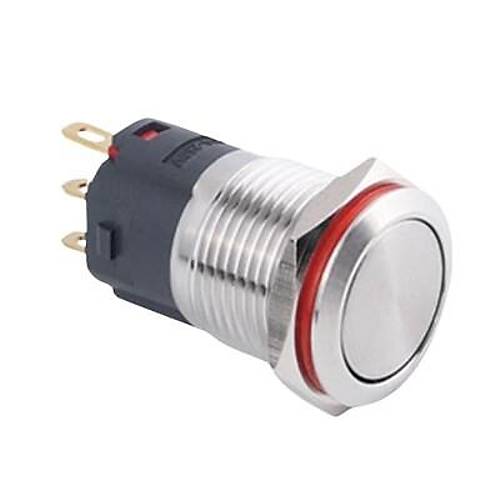 WD16A-P1Z 16mm Düz Anahtarlı Metal Buton