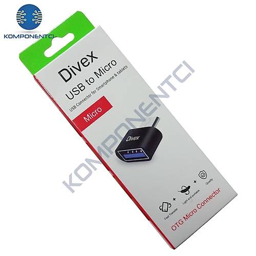 Divex Usb to Micro OTG Micro Konnektör Siyah DO-180