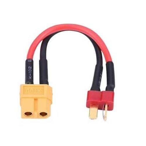 XT60 Dişi - T-Plug Erkek Dönüştürücü Kablo - 5cm