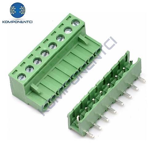 8 Pin 5.08mm Geçmeli 90C Takım Klemens