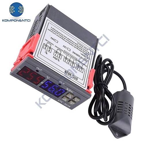 STC-3028 220V LCD Ekranlı Problu Termostat Dijital Sıcaklık Kontrol Cihazı