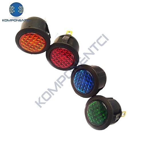 IC-131D Yuvarlak Sinyal Lambası Sarı 12V DC (LED)