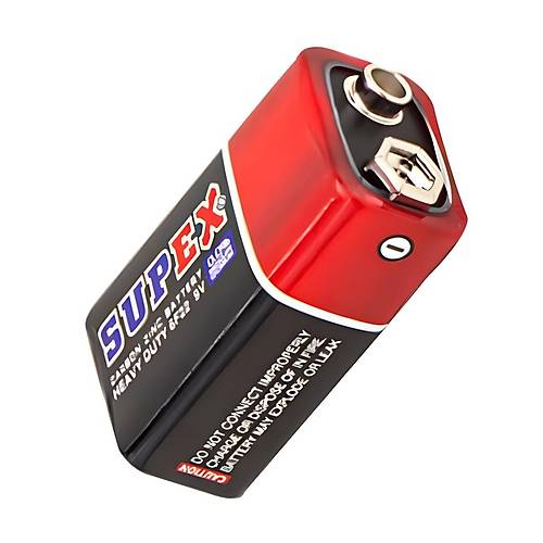 Supex 6F22 9V Çinko Karbon Pil