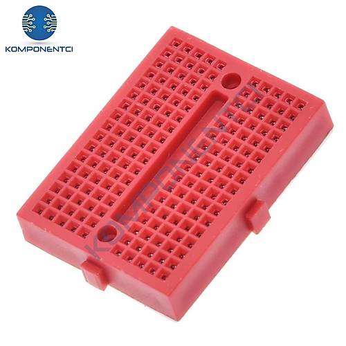 Mini Breadboard Yapışkanlı 170 Pin Kırmızı