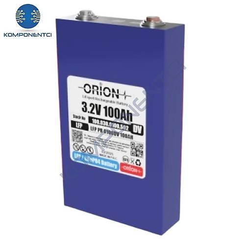 Orion 3.2 Volt 100 Ah LifePO4 Prizmatik Hücre - 0100DV