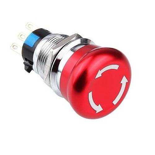 WD19M-Q1 19mm Metal Acil Stop Butonu 1NO+1NC