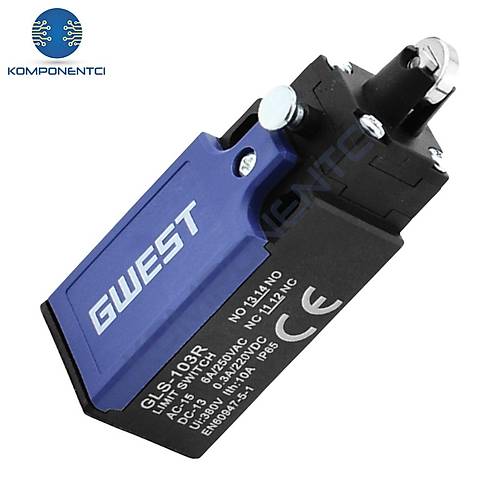 Gwest GLS-103R Dikey Metal Makaralı Resetli Limit Switch 1NO + 1NC