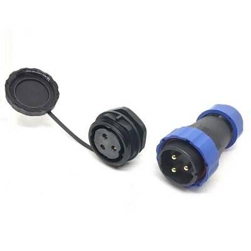 SD28 3 Pin 28mm Su Geçirmez Konnektör Takımı - Panel Tipi