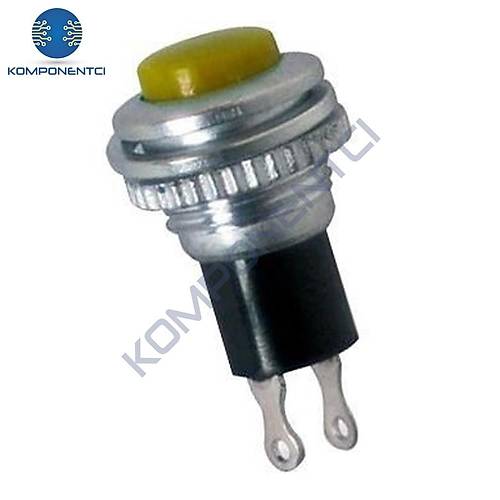 IC-179 Buton Ø10mm DS-316 Sarı