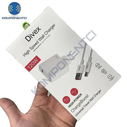 Divex 120W 3A USB Type-C Yüksek Hızlı Şarj Aleti DS-302