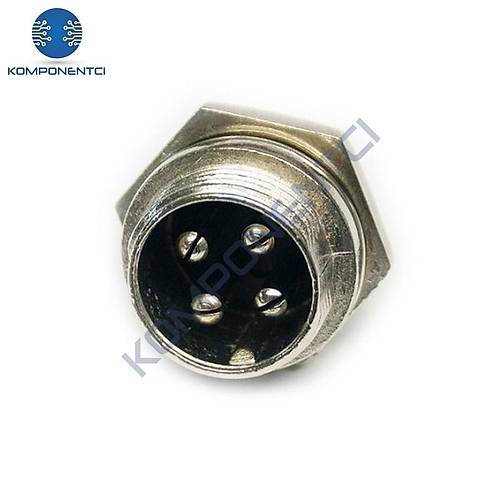 IC-261M 16mm Mayk Fiş Şase Erkek 4P Konnektör