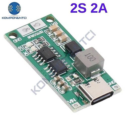 2S 2A Type-C Şarj Modülü Çok Hücreli 18650 Lityum Pil Şarj Devresi 8.4V