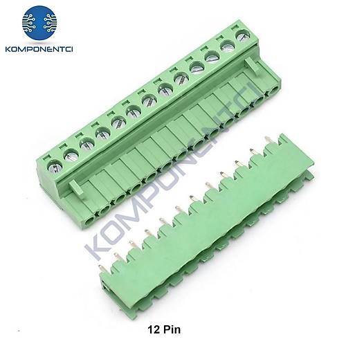 12 Pin 5.08mm Geçmeli 180C Takım Klemens