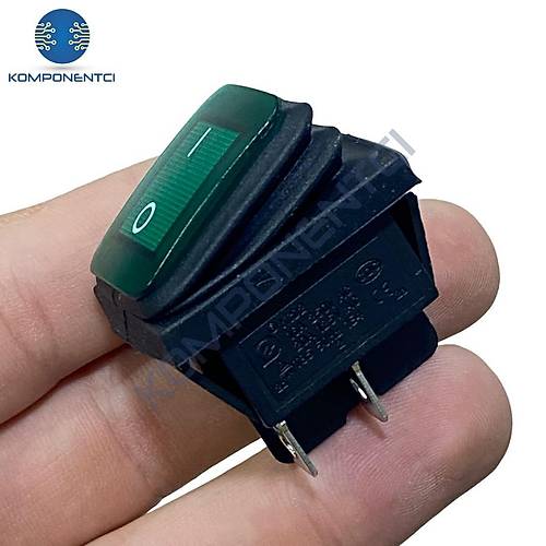 IC-104W Geniş Körüklü Işıklı Anahtar On-Off 4P Yeşil