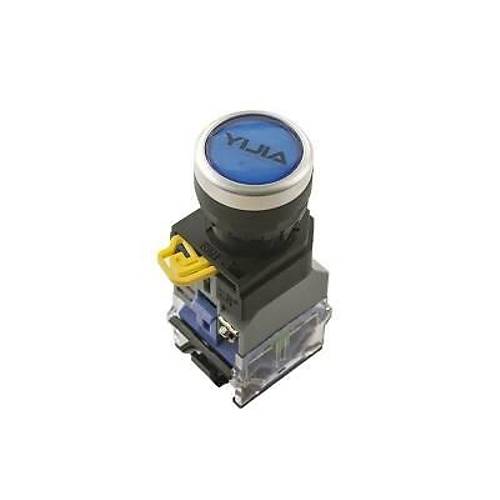 Anlık Push Buton 6V Mavi Işıklı YJ139-LA38