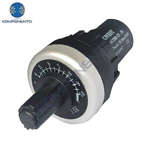 Gwest APT22-5K 22mm 5K Tek Turlu Potansiyometre 220V