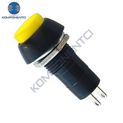 IC-186 Buton Plastik (PBS11B) Yaylı 12mm Sarı