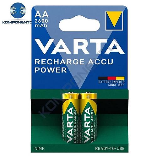 Varta 2600mAh AA Şarj Edilebilir Pil 2'li Paket