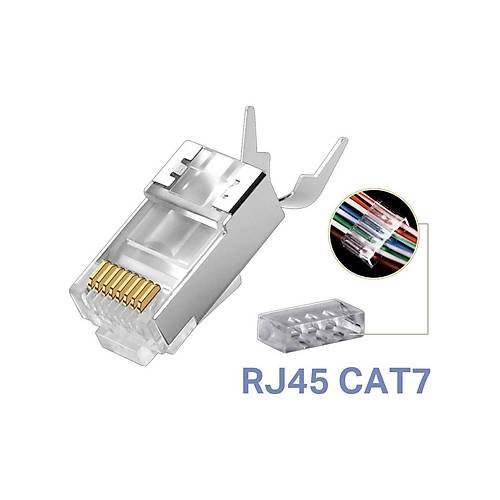Yeni Nesil CAT7 EZ RJ45 Delikli Metal Jak Konnektör